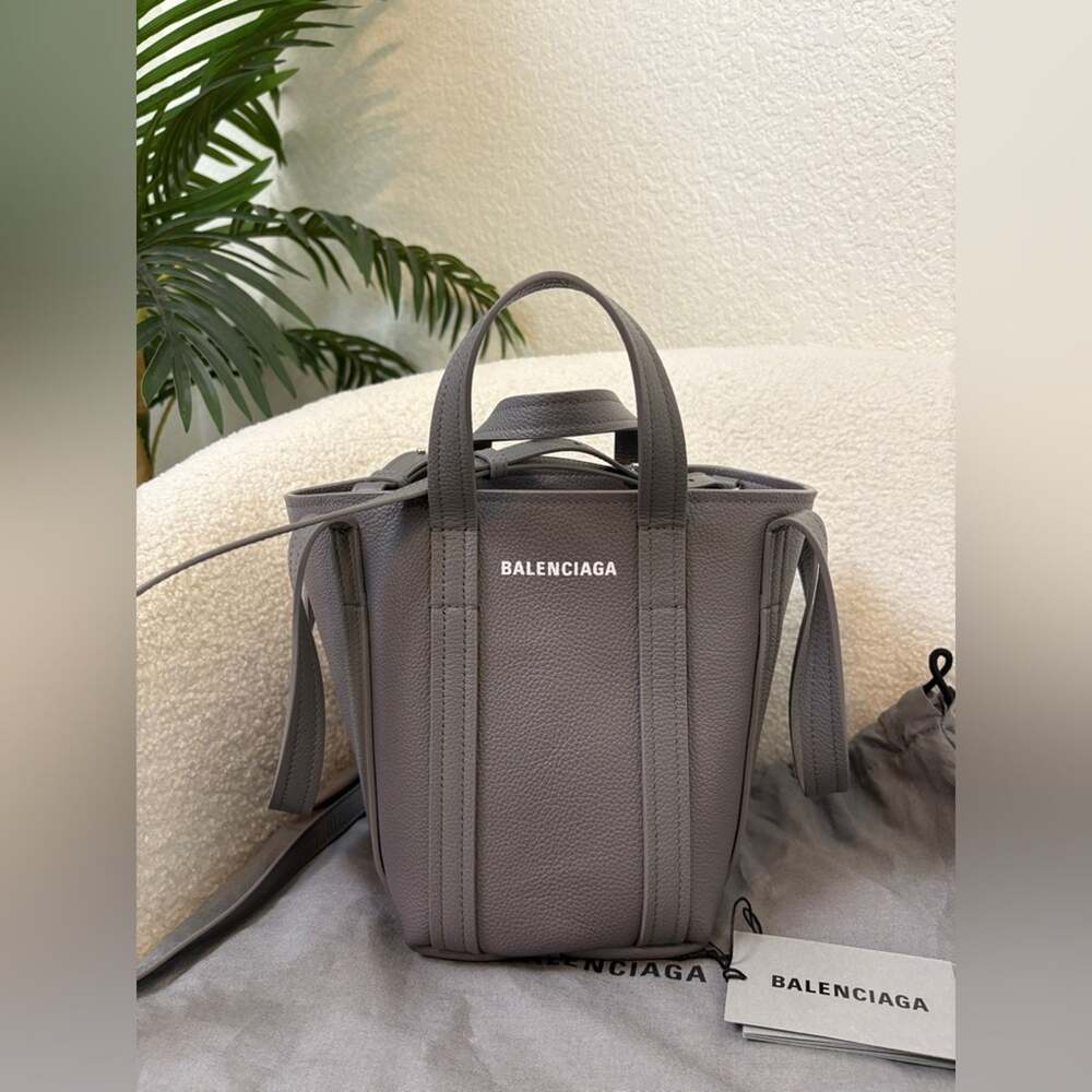Balenciaga Everyday Small North South Leather Tote Bag w/ Adjustable Strap New